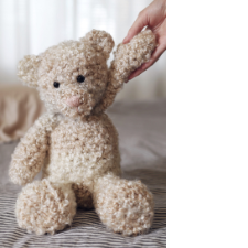 Crocheted teddy bear.
