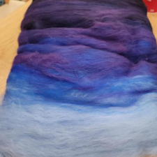Cool gradient bat from deepest purple to blue to silver.