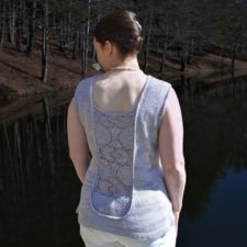 tank top with lace back panel.