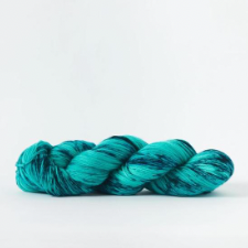 Variegated and speckled yarn in bright watery colors.