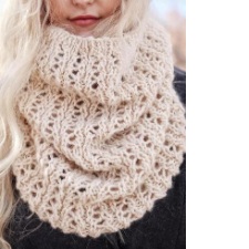 long lacy knitted cowl.