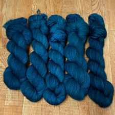 Semisolid deep blue with a touch of gray.