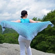 Floaty lace shawl.