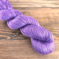 Lavender yarn with slight sheen.
