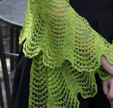 Scalloped, lacy shawl