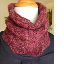 Mitered garter stitch cowl.