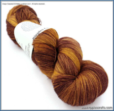 Warm wood tones in variegated yarn.