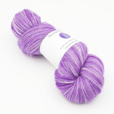Tonal yarn in floral purple.