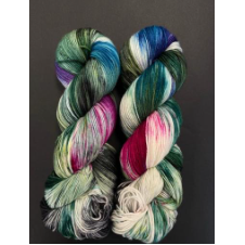 Skeins in bright, crisp jewel tones.