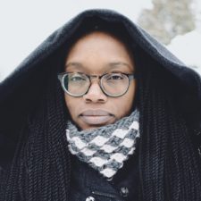 Harlequin patterned cowl.