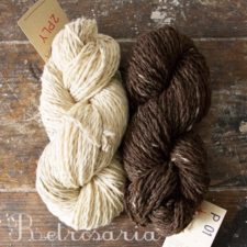 Natural skeins in cream and cocoa colors