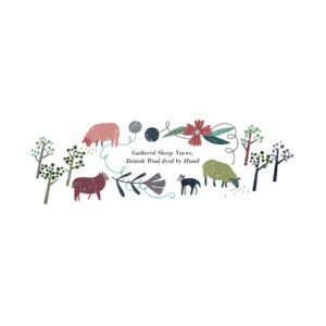 Logo is farm animals and plants in a wreath