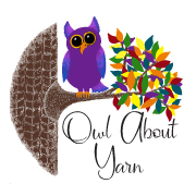 Illustration of an owl sitting in a tree with colorful leaves