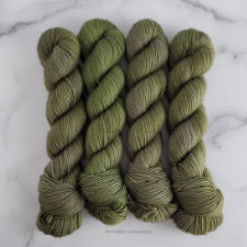 Tonal olive green skeins