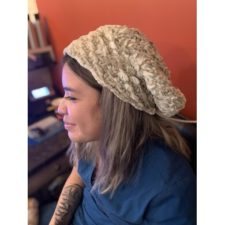 Textured slouch hat.