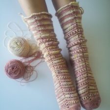 Long, romantic, lacy socks.