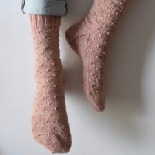 Socks with small bobbles.