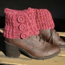 Foldover boot cuffs with three Dorset buttons.