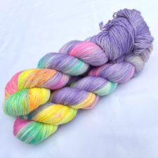 Pastel rainbow yarn.