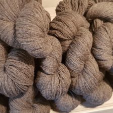 Pile of medium shade lace skeins