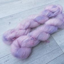 Mohair yarn in pastels.