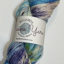 Water colors on variegated yarns.