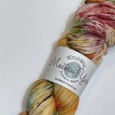 Variegated yarn in fall colors.