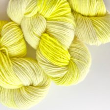Bright, total yarn in highlighter yellow.