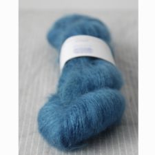 Indigo dyed mohair blend.