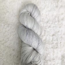 Silver yarn with lavender streaks