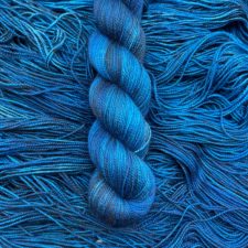 Tonal blue yarn.