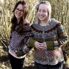 Plant-theme colorwork is throughout this sweater, which also can be made as a cardigan.