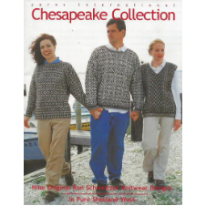 Three people in intricate colorwork pullovers.