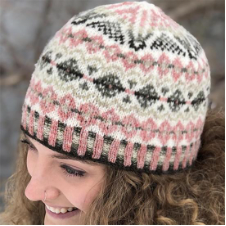 Geometric colorwork beanie.