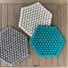 Hexagons that are solidly covered in bobbles.