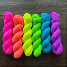 Ultra bright neon set of 6 skeins.