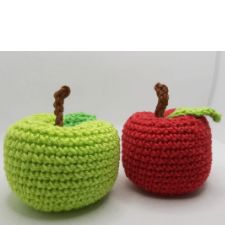 Crocheted apples.