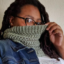 Cozy textured cowl.