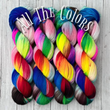 Very bright rainbow skeins