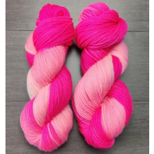 Variegated yarn from palest pink to neon.