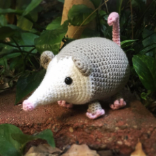 Cute crocheted opossum.