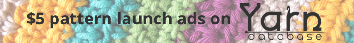 $5 pattern launch ads on Yarn Database.