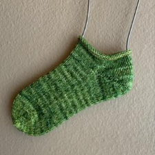 Shorty sock with rollover cuff.