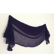 Crescent shawl with traditional yarnover lace called a “steek,” without the scary cutting.