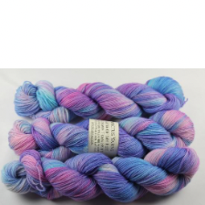 Variegated yarn in deep cool pastels