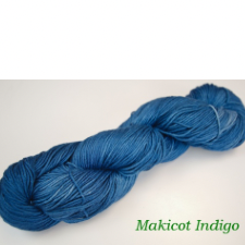 Tonal yarn in shades of blue.