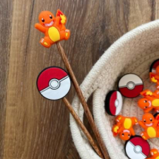 Charmander and Pokeball needle stops