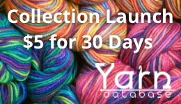 Photo of colorful variegated yarn announcing that dyers can advertise their latest collection for $5 for 30 days.