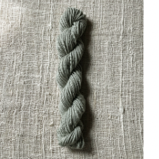 Aran two-ply handspun in sage green.