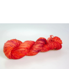 Red-orange tonal yarn.